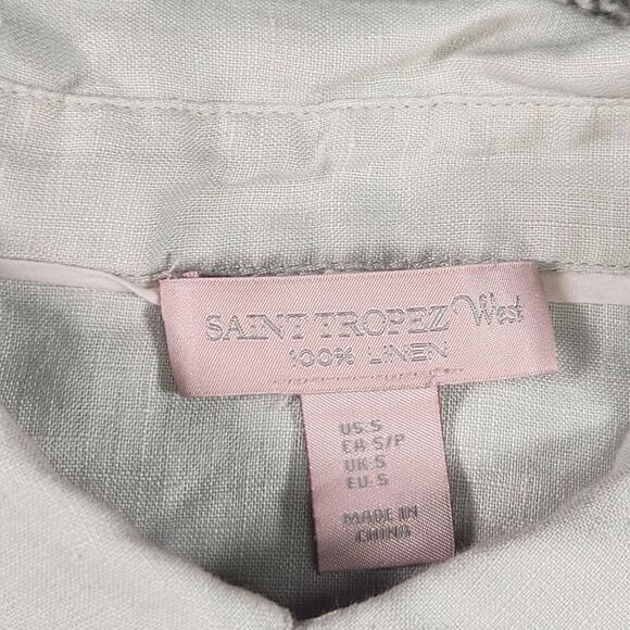 St. Tropez West Tunic‎ Top Womens Small Linen Lagenlook Beach Wear Lightweight - Picture 4 of 10